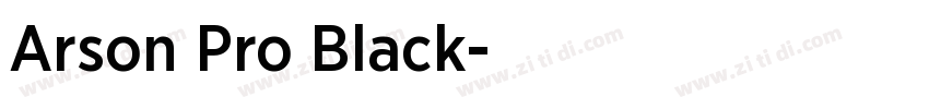 Arson Pro Black字体转换